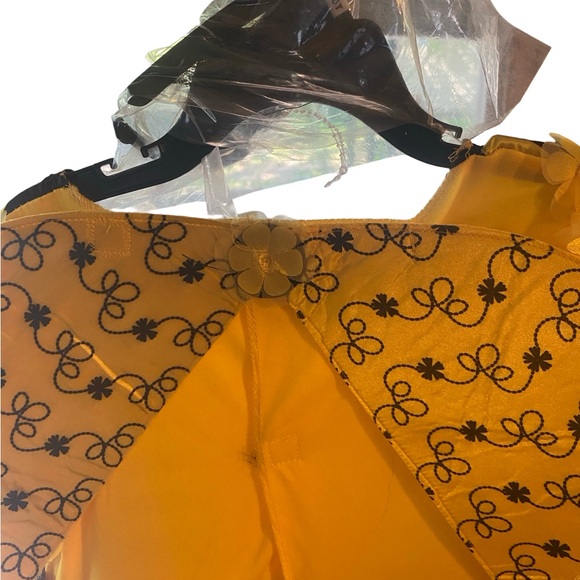 Yellow and Black Striped Kids Bumblebee Costume - Picture 5 of 8